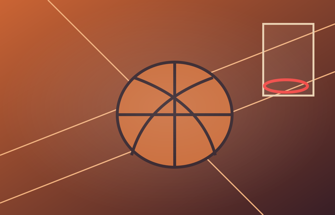 Basketball illustrative editorial cover