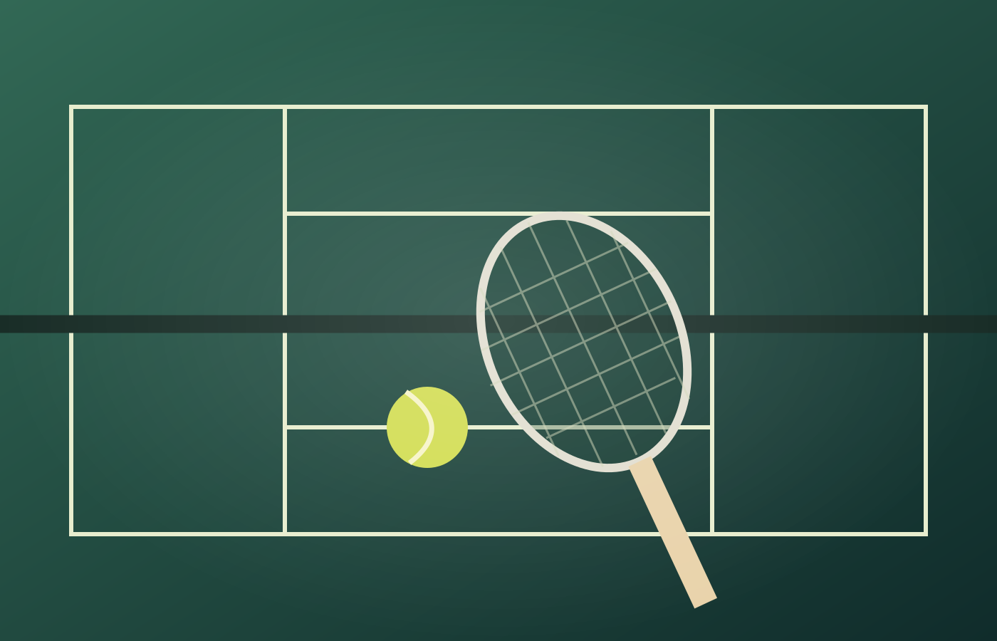 Tennis illustrative editorial cover